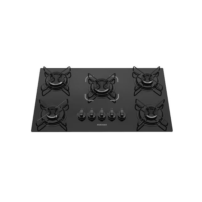 Cooktop 5 Bocas Itatiaia Essencial Vidro Temperado Preto Bivolt