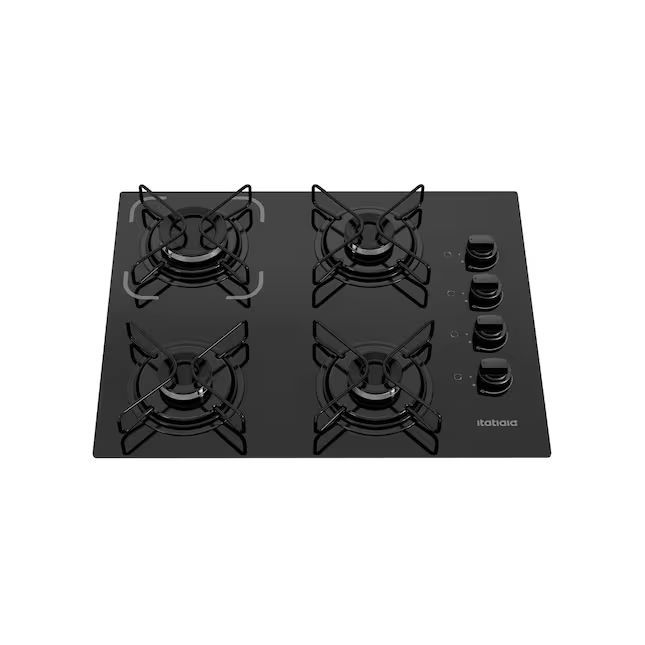Cooktop 4 Bocas Itatiaia Essencial a Gás  com Acendimento Automático Bivolt - Preto