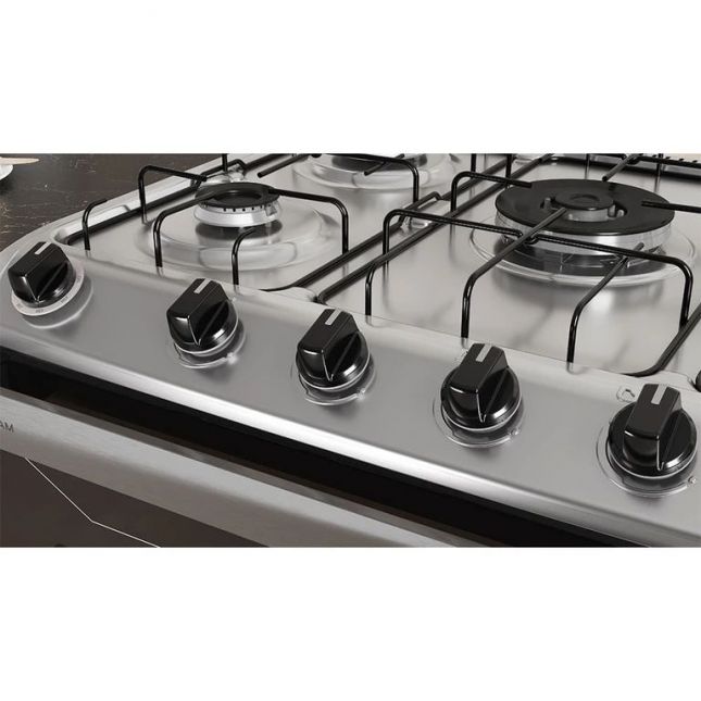 Fogão 5 Bocas Itatiaia New Dream Acend. Automático Preto Mesa de Inox Bivolt