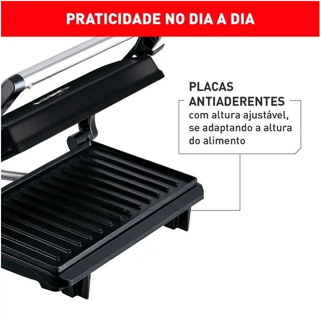 GRILL COMPACTO PANINI GPTO PTO 127V ARNO