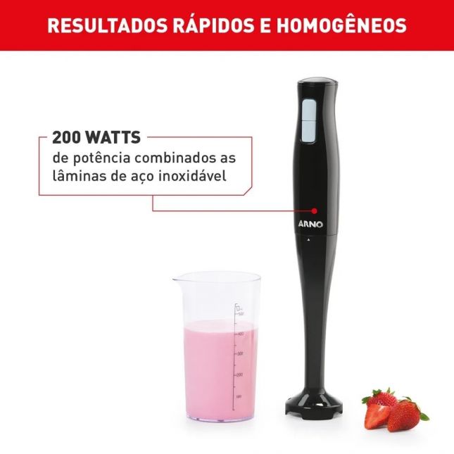 Mixer Portátil Turbomix Arno Duo 200W com Copo Medidor MX21