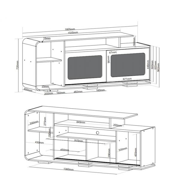 Rack Madrid 1,80m p/ Tv até 75