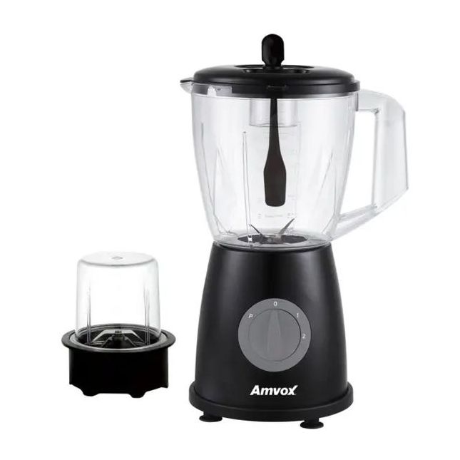 Liquidificador 600W 1,8L Amvox ALQ 600 2 Vel Black 110V