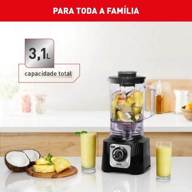 Liquidificador Arno Powermax 1400W Preto LN65 127V