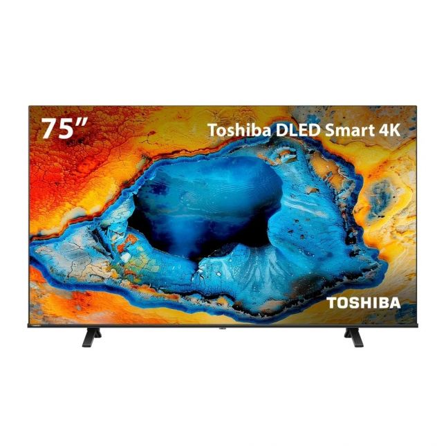 Smart TV 75” Toshiba 4K DLED UHD 75C350NS com VIDAA