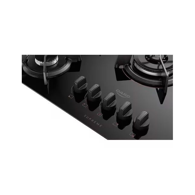 Cooktop a Gás 5 Bocas Dako Supreme com Queimador Tripla Chama Preto