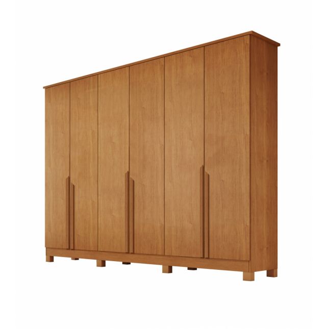 Guarda Roupas Bianca 2.30m 6 portas MDF Nature Bianchi