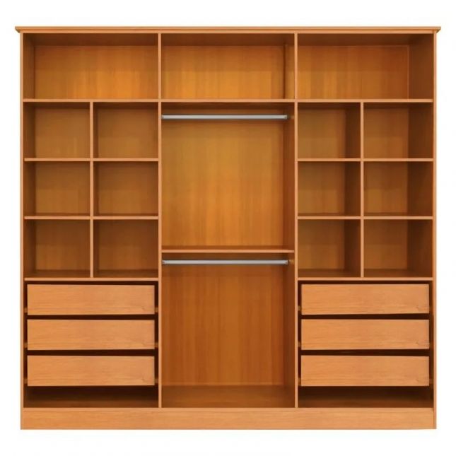 Guarda Roupas Bianca 2.30m 6 portas MDF Nature Bianchi