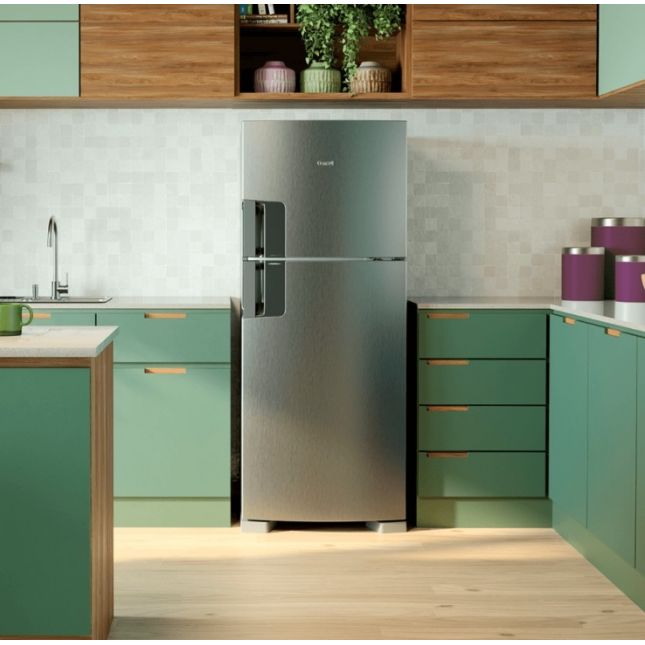 Geladeira Consul 410L CRM50LKANA  Frost Free INOX 110v