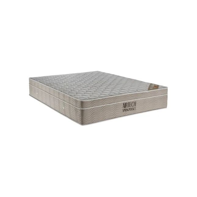 Colchão Casal Molas Pocket Airtech Springer 138x188x25cm Bege Ortobom