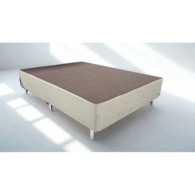 Box Casal Base 138x188x30cm Camurça Bege Ortobom