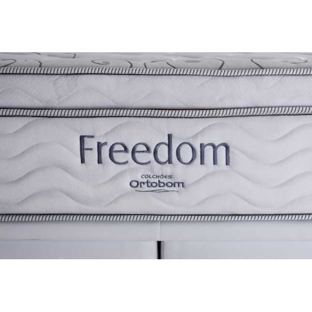 Colchão Casal Molas Freedom 138X188X32 Branco/Cinza Ortobom
