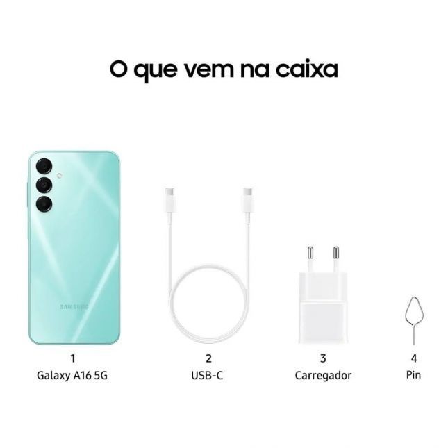 Smartphone Samsung A16 Preto256/ 8GB 6.7
