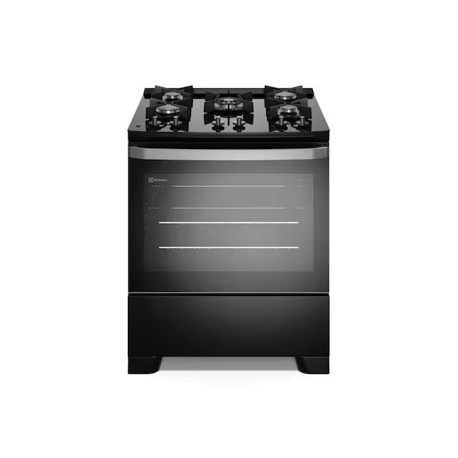 Fogão 5 Bocas Electrolux Efficient Acend. Automático Preto Mesa de Vidro Bivolt
