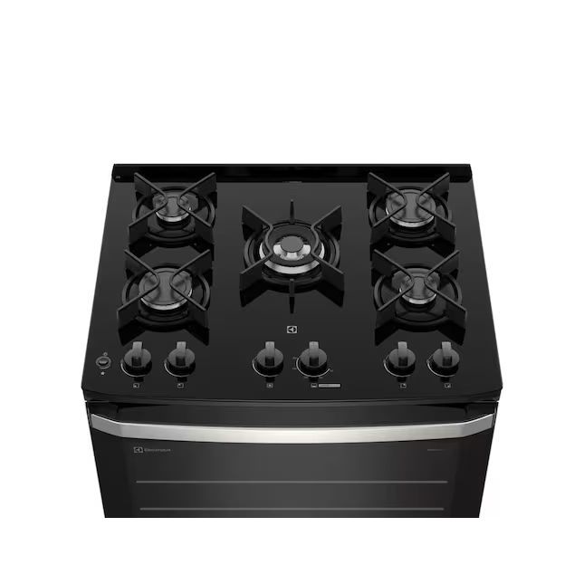 Fogão de Piso Electrolux 05 Bocas Efficient Mesa de Vidro, Grades Individuais de Ferro Fundido - FE5