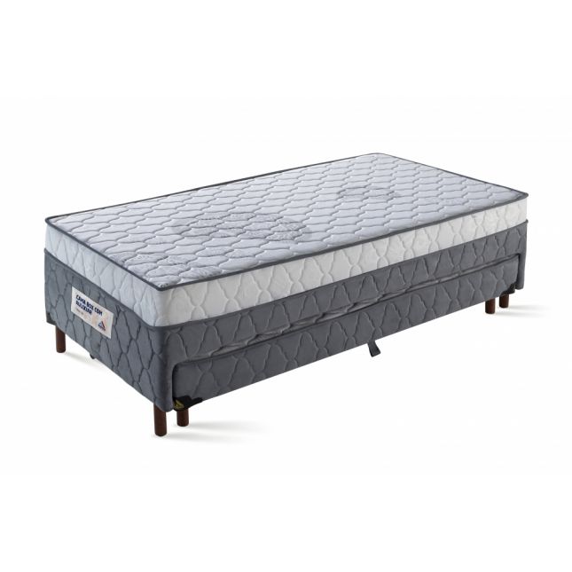 Colchobox Solteiro c/ cama Auxiliar Vitta D28 088x188x60 Cinza América Colchões