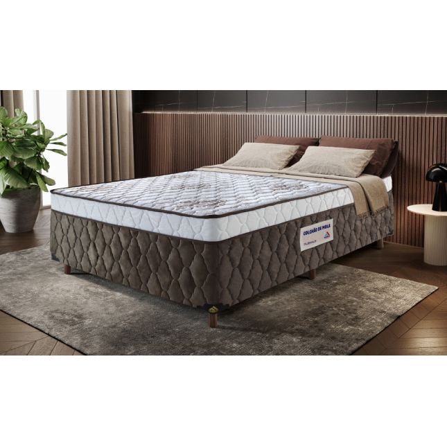 Colchobox Casal Plennus Molas Ensacadas 138x188x50 Marrom América Colchões