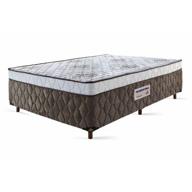 Colchobox Casal Plennus Molas Ensacadas 138x188x50 Marrom América Colchões