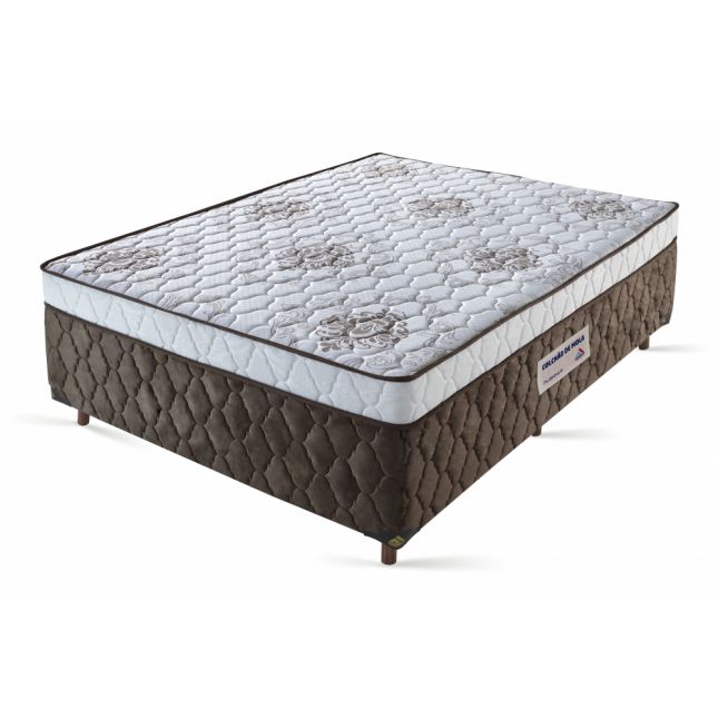 Colchobox Casal Plennus Molas Ensacadas 138x188x50 Marrom América Colchões