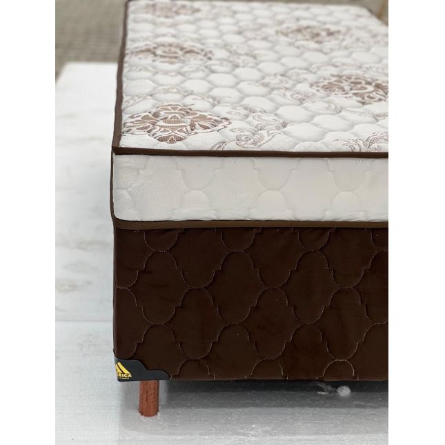 Colchobox Solteiro Plennus Molas Ensacadas 88x188x50 Marrom América Colchões