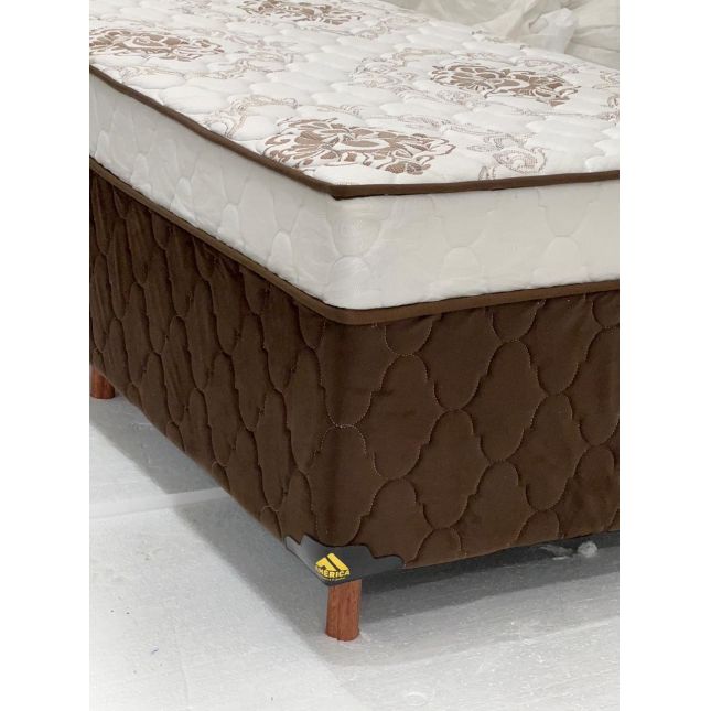 Colchobox Solteiro Plennus Molas Ensacadas 88x188x50 Marrom América Colchões