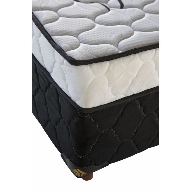Colchobox Solteiro Sonnus D28 88x188x60 Preto/Branco América Colchões