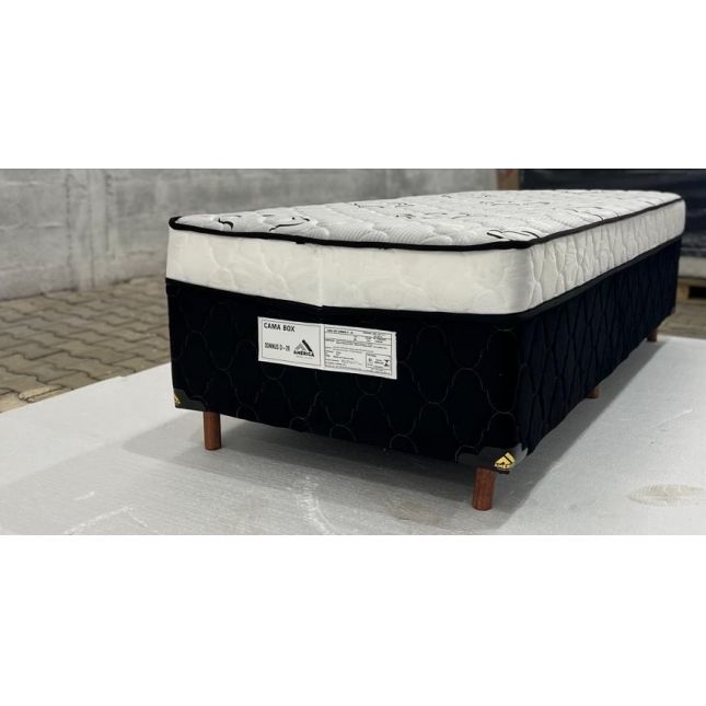 Colchobox Solteiro Sonnus D28 88x188x60 Preto/Branco América Colchões
